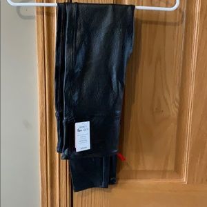 Spank pebbled faux leather leggings. NWT.